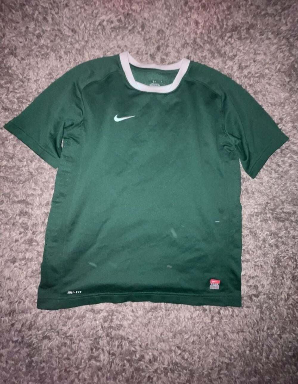 Youth Nike Dri-FIT Team Soccer Practice Jersey Green/White